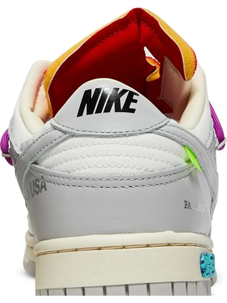 Кроссовки Nike Off-White x Dunk Low 'Lot 45 of 50' — изображение 7 из 8, белый