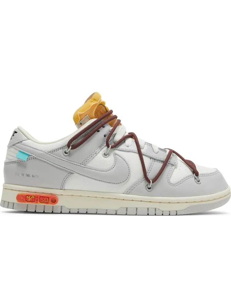 Кроссовки Nike Off-White x Dunk Low 'Lot 46 of 50' — изображение 1 из 8, белый