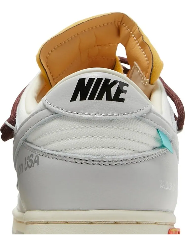 Кроссовки Nike Off-White x Dunk Low 'Lot 46 of 50' — изображение 7 из 8, белый