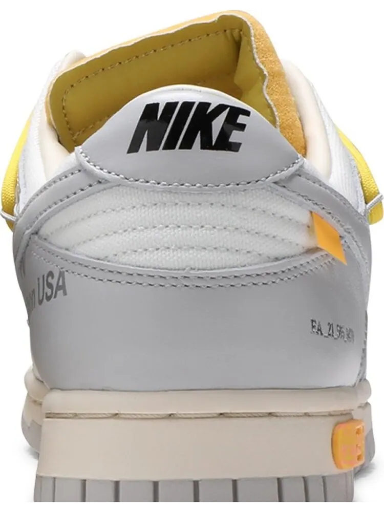 Кроссовки Nike Off-White x Dunk Low 'Lot 29 of 50' — изображение 7 из 8, белый