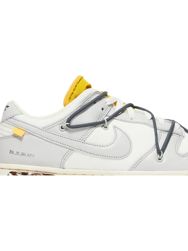 Кроссовки Nike Off-White x Dunk Low 'Lot 41 of 50' — изображение 2 из 8, белый