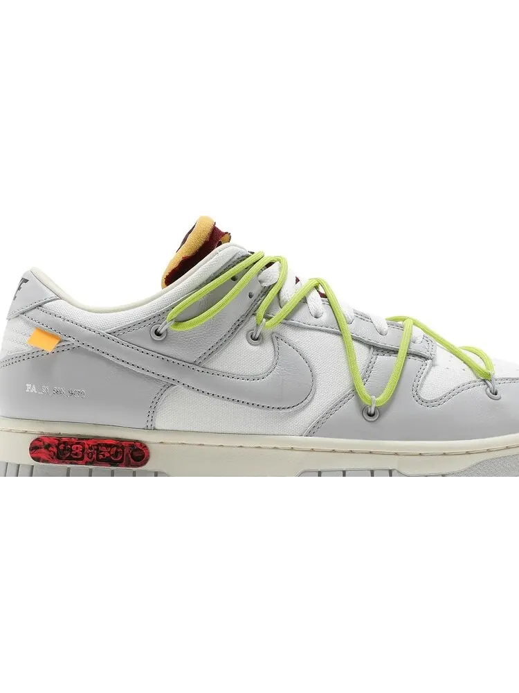 Кроссовки Nike Off-White x Dunk Low 'Lot 08 of 50' — изображение 2 из 8, белый