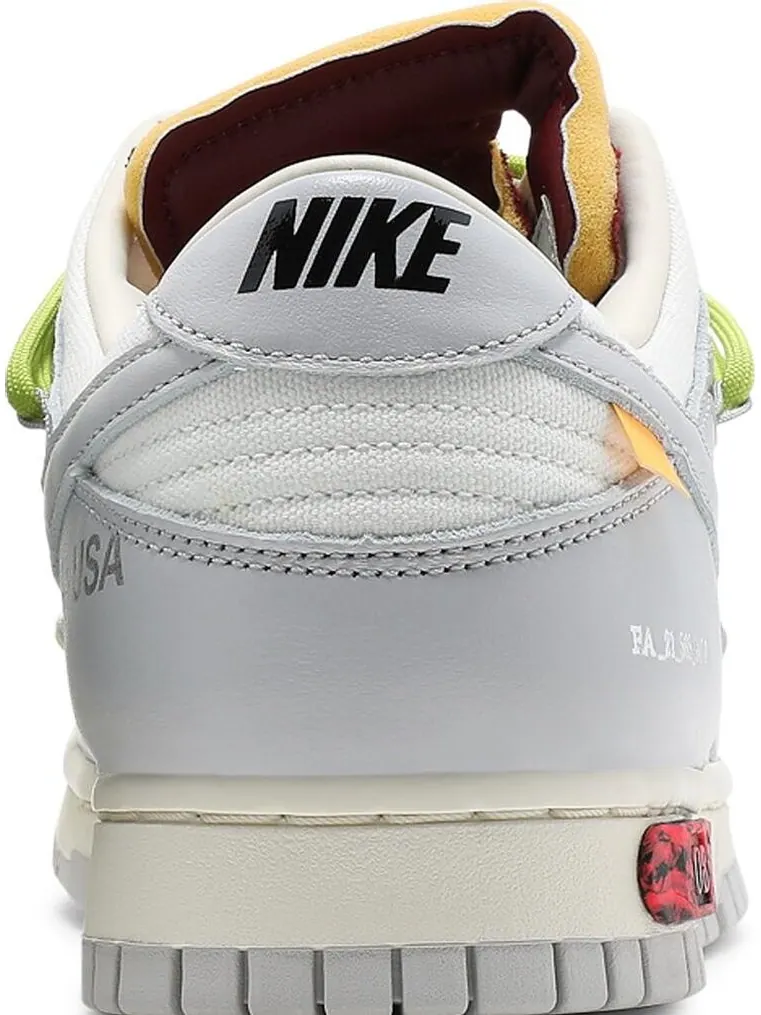 Кроссовки Nike Off-White x Dunk Low 'Lot 08 of 50' — изображение 7 из 8, белый