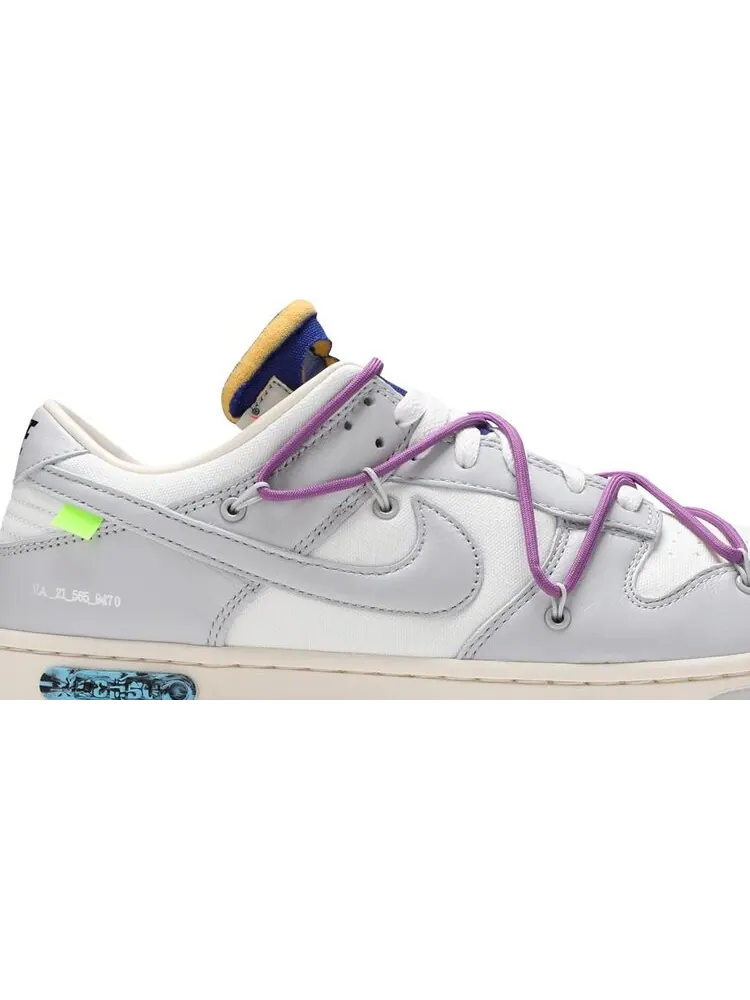 Кроссовки Nike Off-White x Dunk Low 'Lot 48 of 50' — изображение 2 из 8, белый