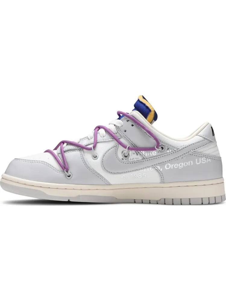 Кроссовки Nike Off-White x Dunk Low 'Lot 48 of 50' — изображение 3 из 8, белый