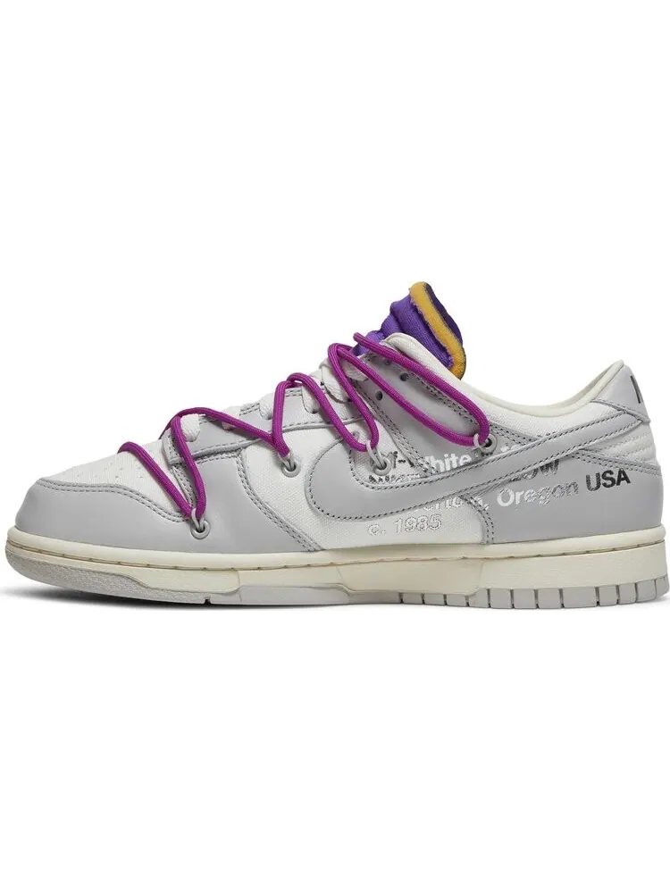 Кроссовки Nike Off-White x Dunk Low 'Lot 28 of 50' — изображение 3 из 8, белый
