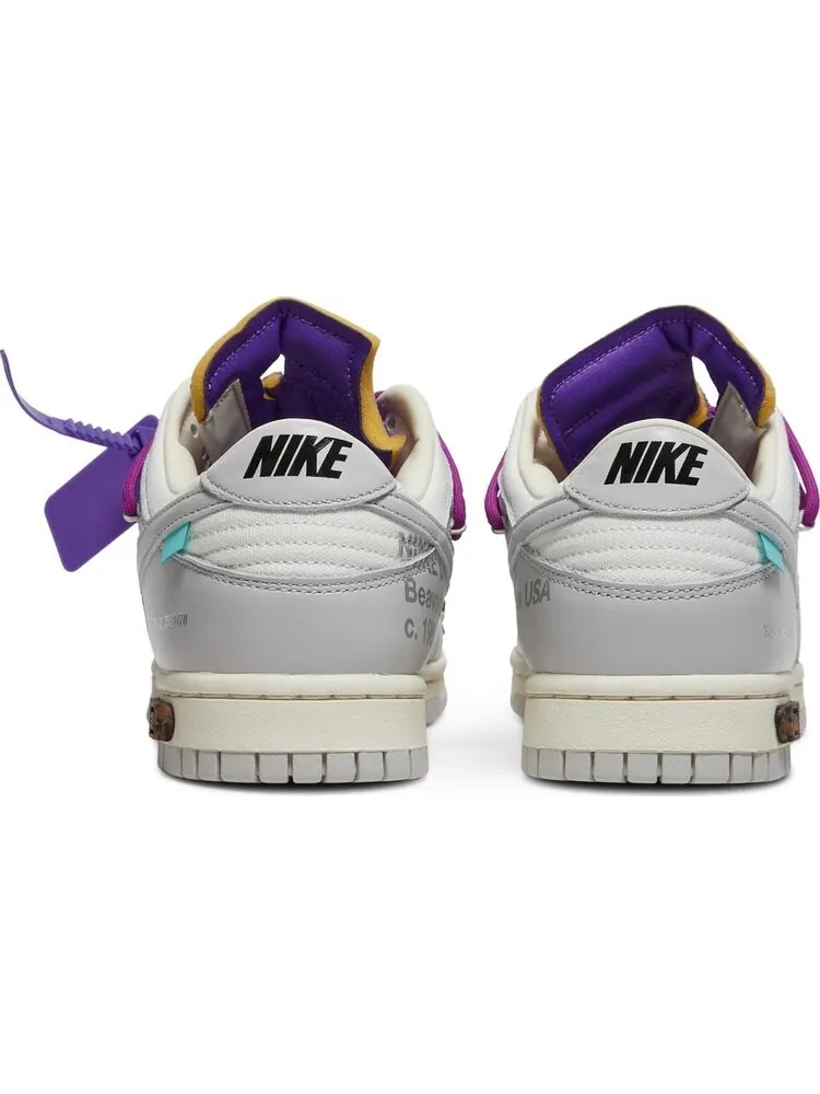 Кроссовки Nike Off-White x Dunk Low 'Lot 28 of 50' — изображение 6 из 8, белый