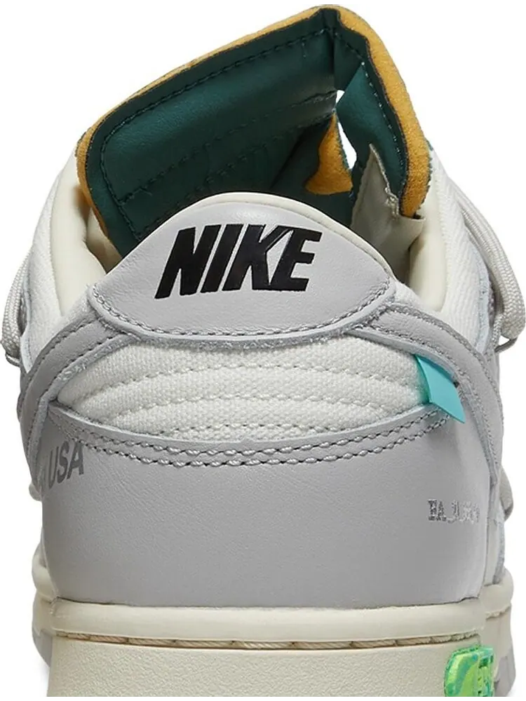 Кроссовки Nike Off-White x Dunk Low 'Lot 42 of 50' — изображение 7 из 8, белый