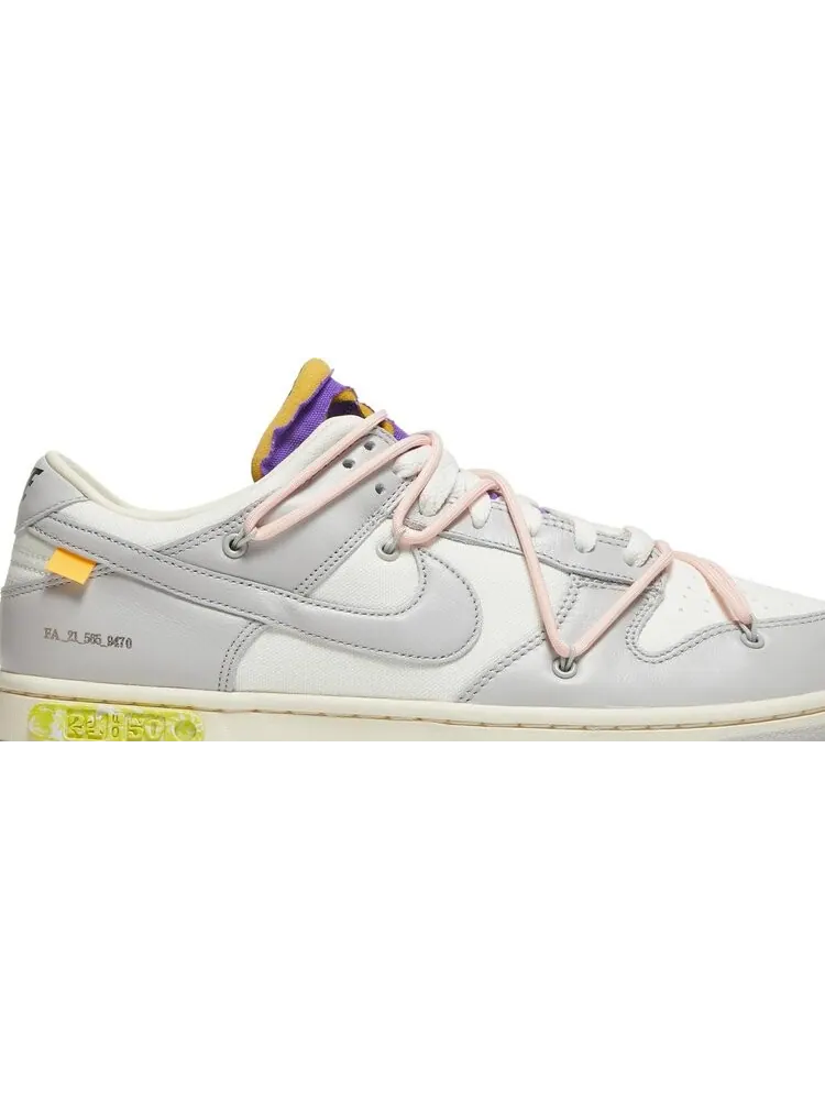 Кроссовки Nike Off-White x Dunk Low 'Lot 24 of 50' — изображение 2 из 8, белый