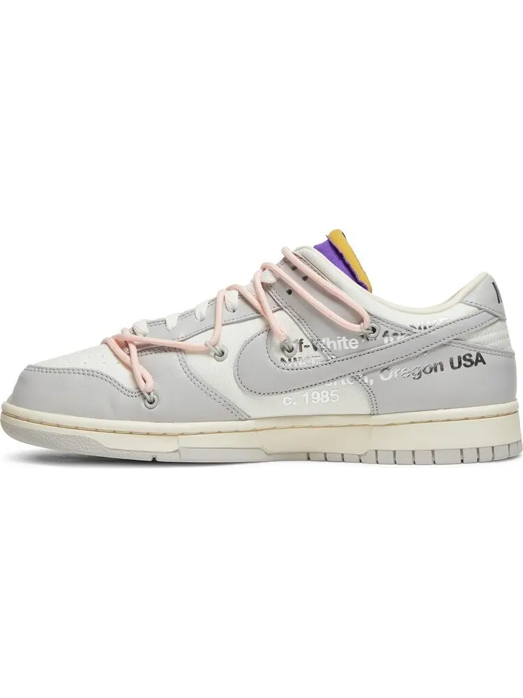 Кроссовки Nike Off-White x Dunk Low 'Lot 24 of 50' — изображение 3 из 8, белый