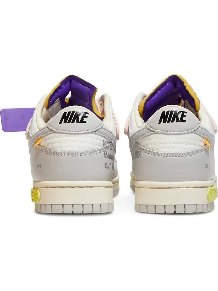 Кроссовки Nike Off-White x Dunk Low 'Lot 24 of 50' — изображение 6 из 8, белый