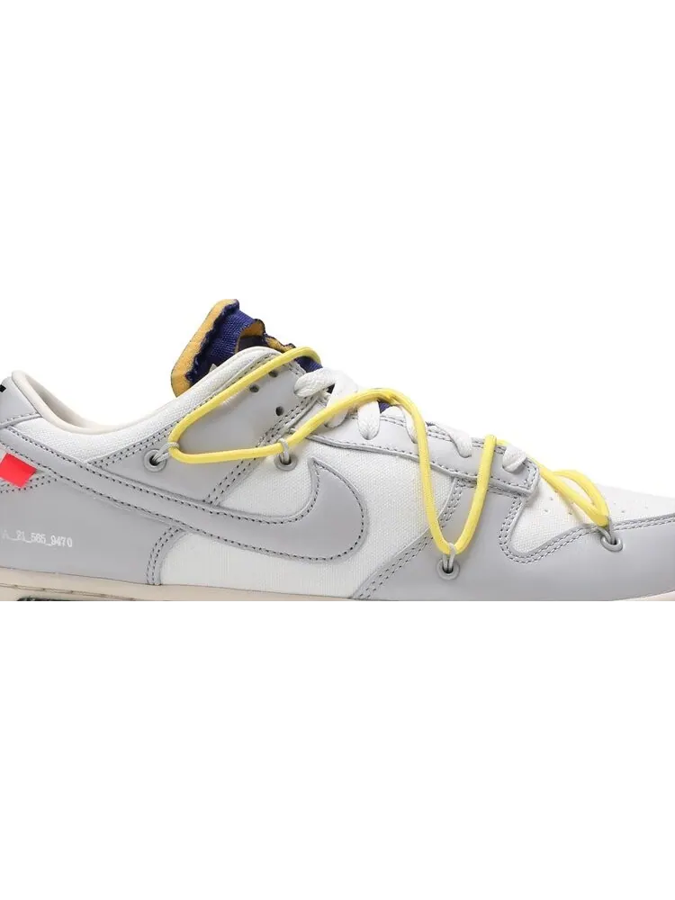 Кроссовки Nike Off-White x Dunk Low 'Lot 27 of 50' — изображение 2 из 8, белый