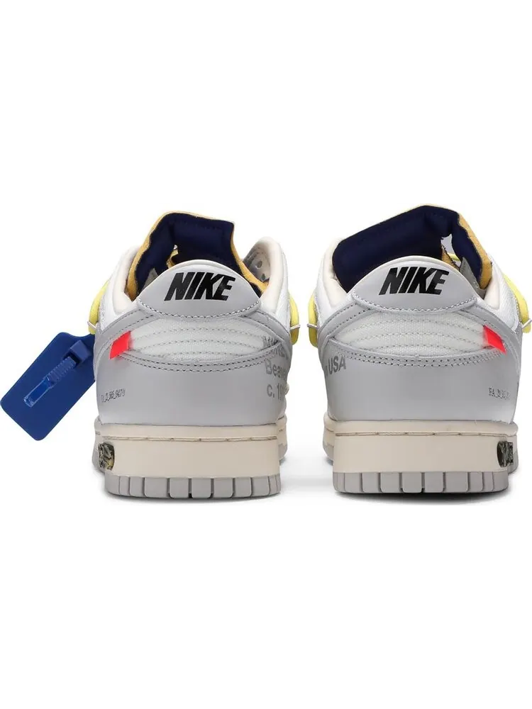 Кроссовки Nike Off-White x Dunk Low 'Lot 27 of 50' — изображение 6 из 8, белый