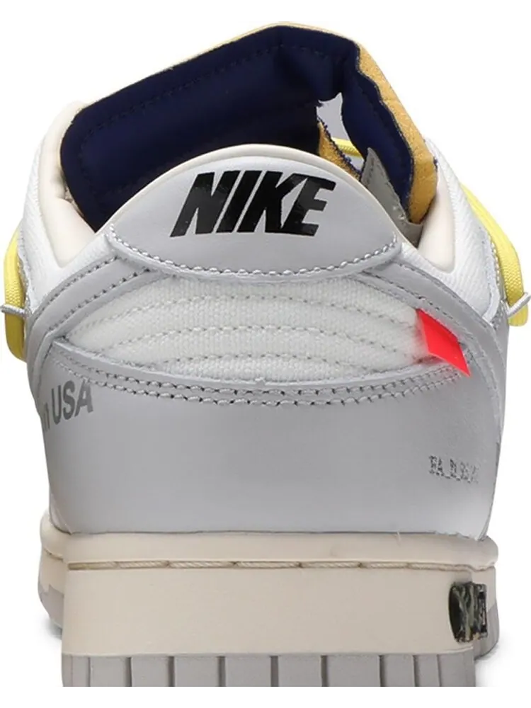 Кроссовки Nike Off-White x Dunk Low 'Lot 27 of 50' — изображение 7 из 8, белый