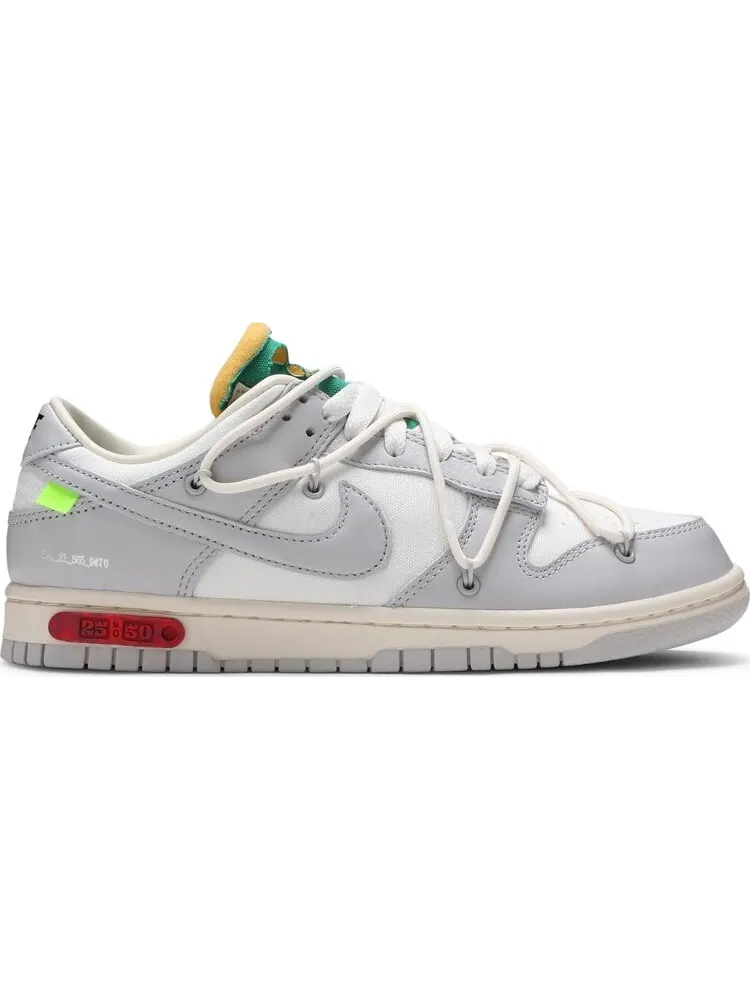 Кроссовки Nike Off-White x Dunk Low 'Lot 25 of 50' — изображение 1 из 8, белый