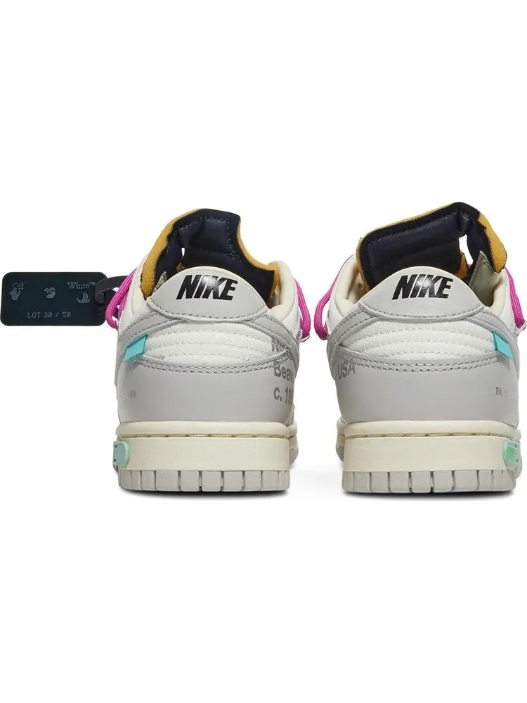 Кроссовки Nike Off-White x Dunk Low 'Lot 30 of 50' — изображение 6 из 8, белый