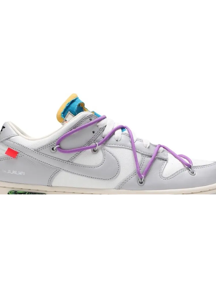 Кроссовки Nike Off-White x Dunk Low 'Lot 47 of 50' — изображение 2 из 8, белый
