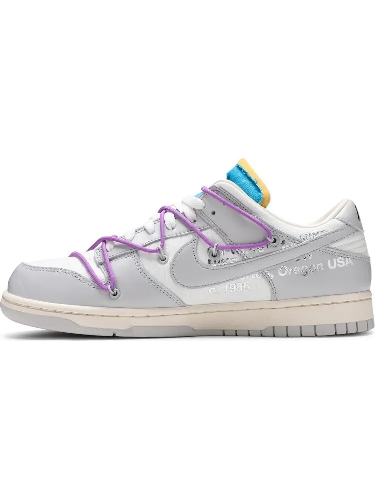 Кроссовки Nike Off-White x Dunk Low 'Lot 47 of 50' — изображение 3 из 8, белый