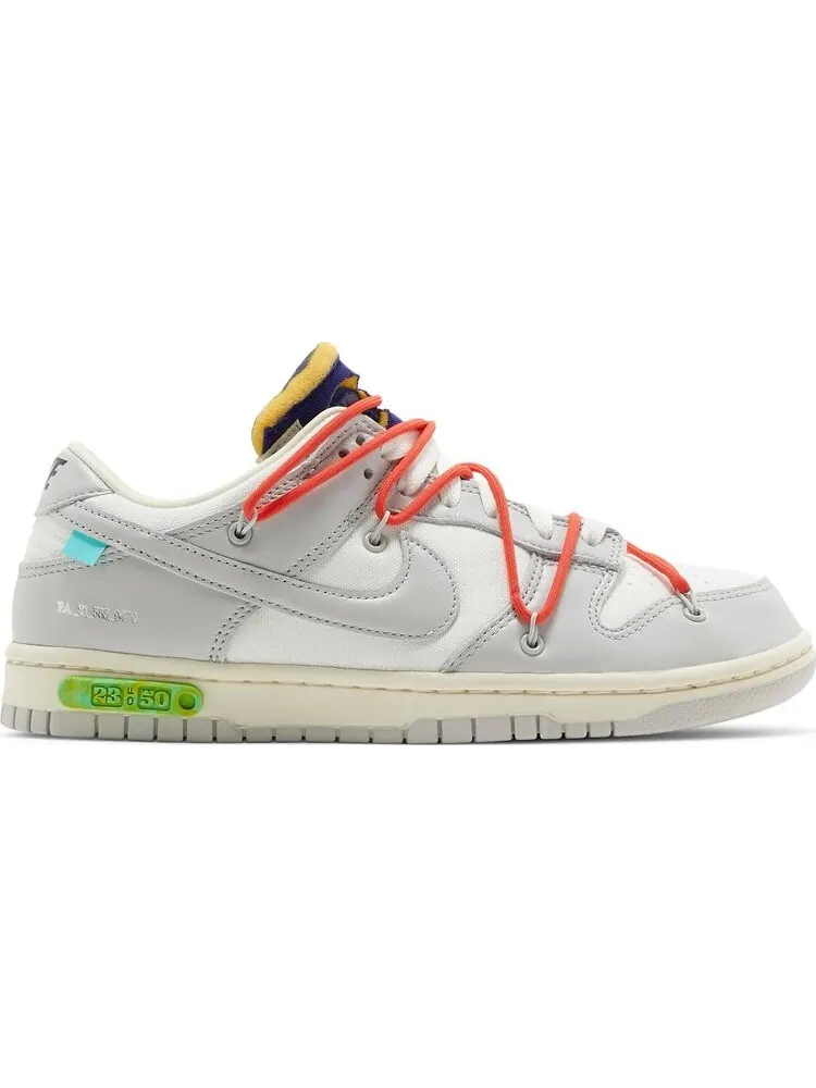 Кроссовки Nike Off-White x Dunk Low 'Lot 23 of 50' — изображение 1 из 8, белый