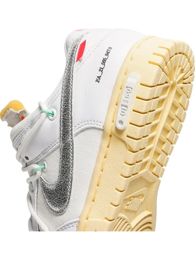Кроссовки Nike Off-White x Dunk Low 'Lot 01 of 50' — изображение 10 из 10, белый