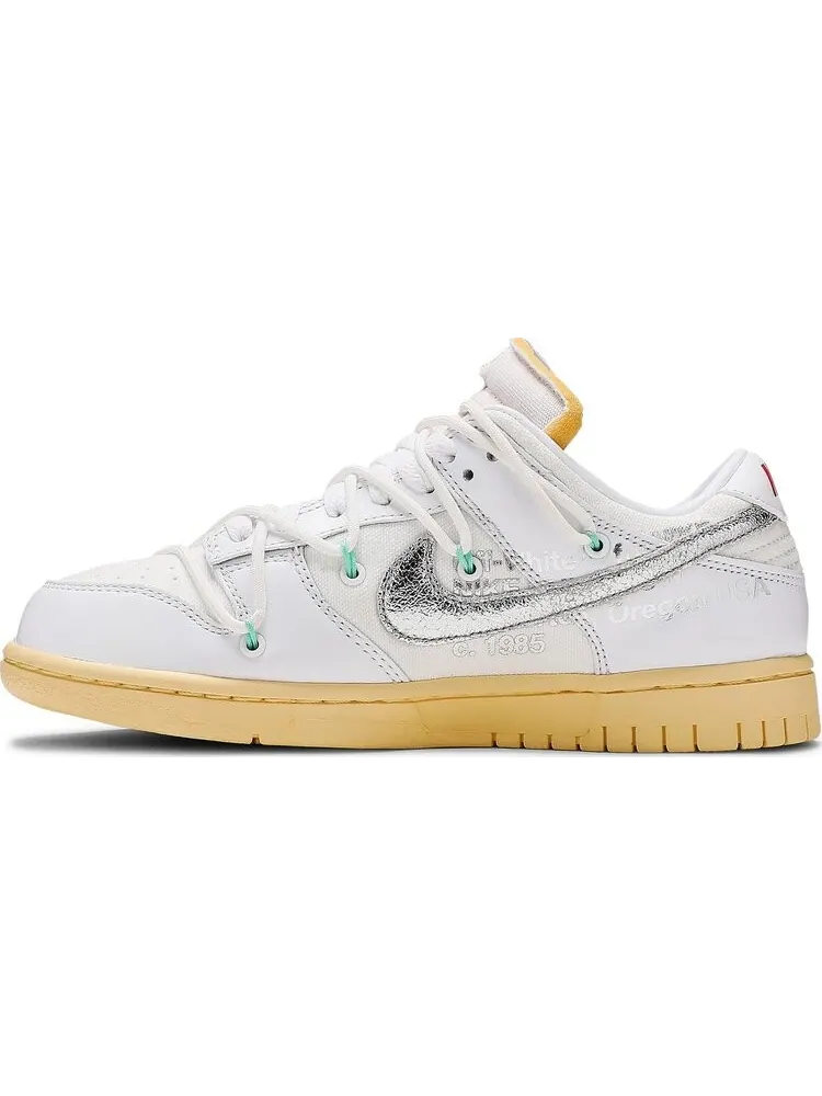 Кроссовки Nike Off-White x Dunk Low 'Lot 01 of 50' — изображение 3 из 10, белый