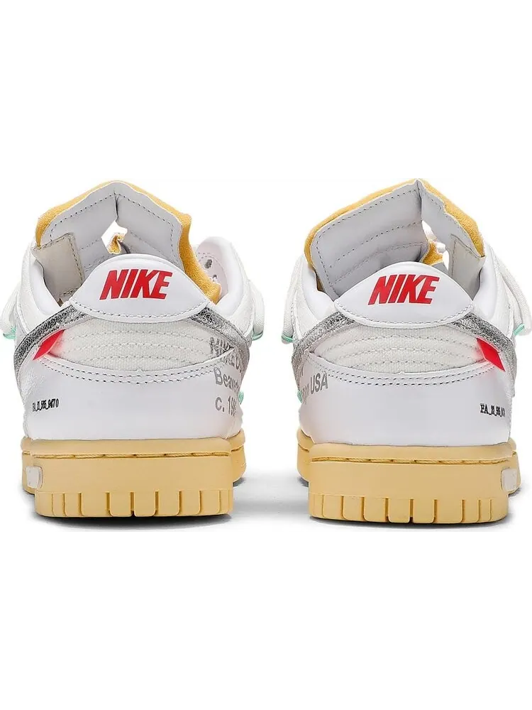 Кроссовки Nike Off-White x Dunk Low 'Lot 01 of 50' — изображение 6 из 10, белый