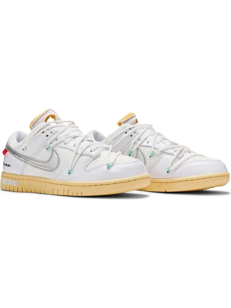 Кроссовки Nike Off-White x Dunk Low 'Lot 01 of 50' — изображение 8 из 10, белый