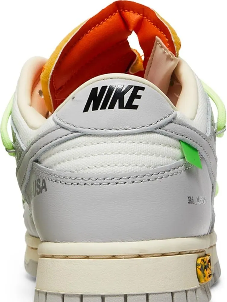 Кроссовки Nike Off-White x Dunk Low 'Lot 43 of 50' — изображение 7 из 8, белый
