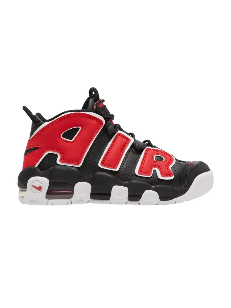Кроссовки Nike Air More Uptempo GS 'Black University Red' — изображение 1 из 9, черный/красный/белый