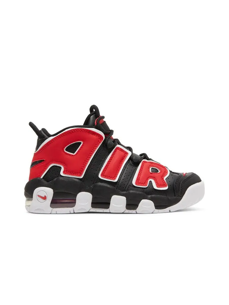 Кроссовки Nike Air More Uptempo GS 'Black University Red' — изображение 2 из 9, черный/красный/белый