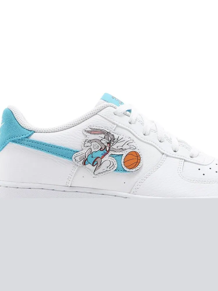 Кроссовки Nike Space Jam x Air Force 1 '07 GS 'Hare' — изображение 2 из 8, белый