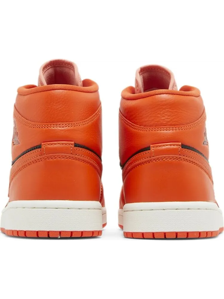 Кроссовки Air Jordan 1 Mid SE 'Rush Orange' — изображение 6 из 8, оранжевый