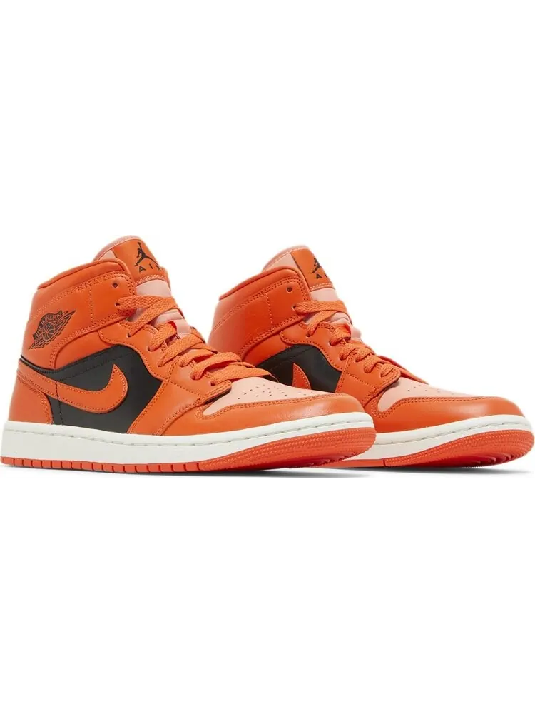 Кроссовки Air Jordan 1 Mid SE 'Rush Orange' — изображение 8 из 8, оранжевый