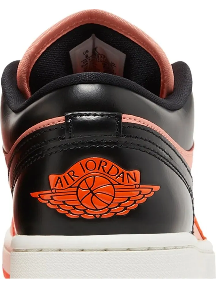 Кроссовки Wmns Air Jordan 1 Low SE Rush Orange Black — изображение 7 из 8, оранжевый
