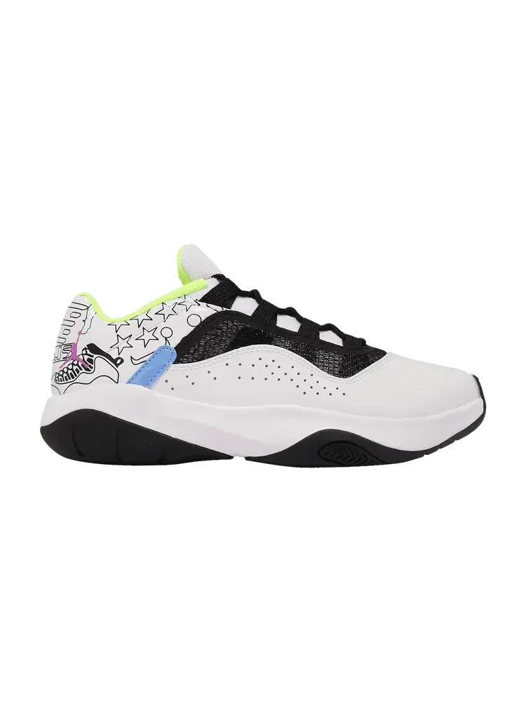 Кроссовки Air Jordan Air Jordan 11 CMFT Low SE GS 'White Volt' — изображение 1 из 1, белый/черный//фиолетовый