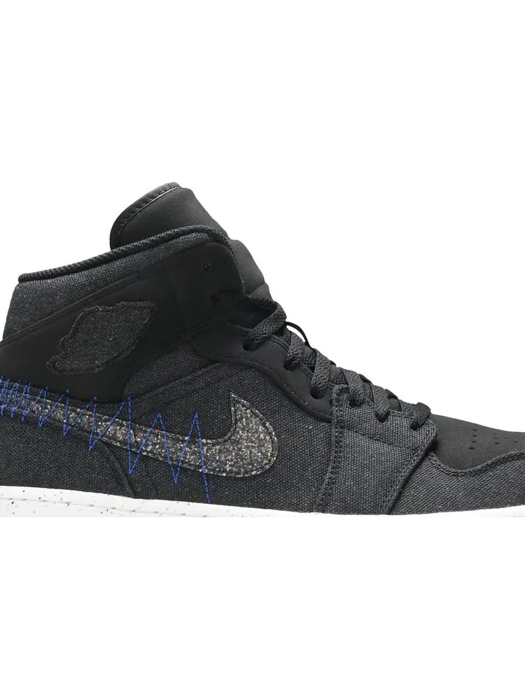 Кроссовки Air Jordan 1 Mid Crater — изображение 2 из 8, черный