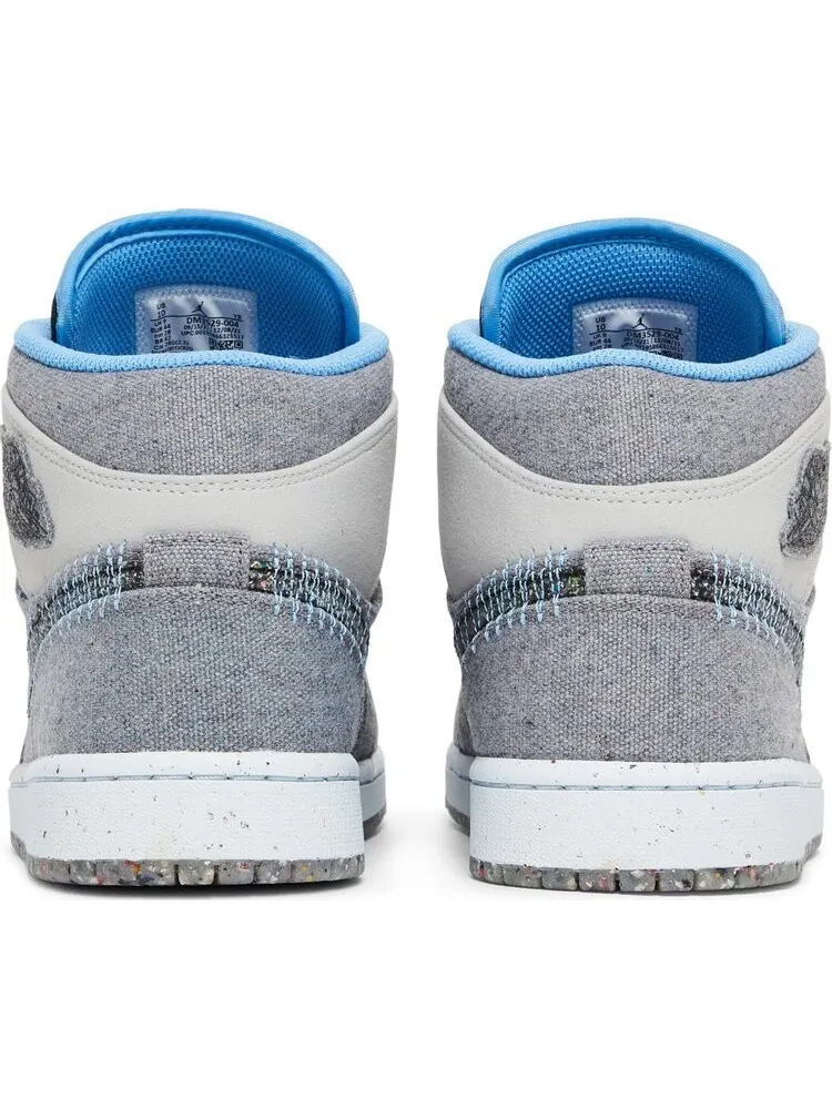 Кроссовки Air Jordan 1 Mid Crater Grey University Blue — изображение 6 из 8, серый