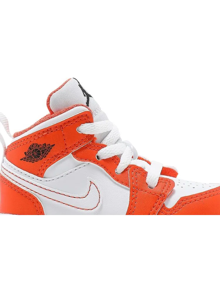 Кроссовки Air Jordan 1 Mid SE TD Electro Orange — изображение 2 из 8, оранжевый