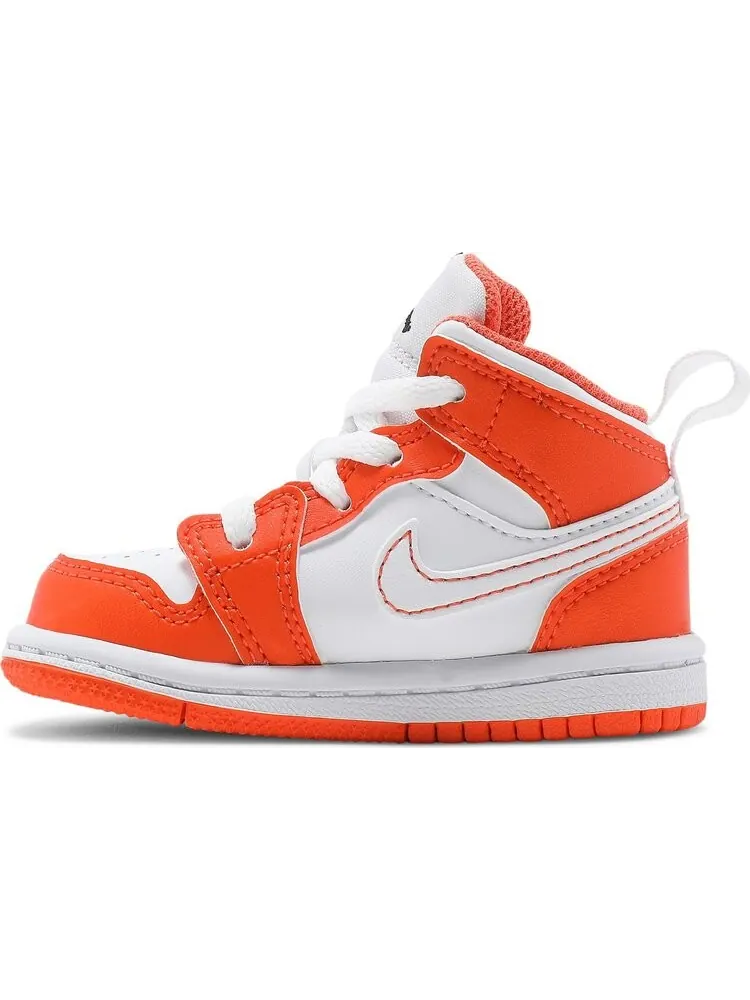 Кроссовки Air Jordan 1 Mid SE TD Electro Orange — изображение 3 из 8, оранжевый
