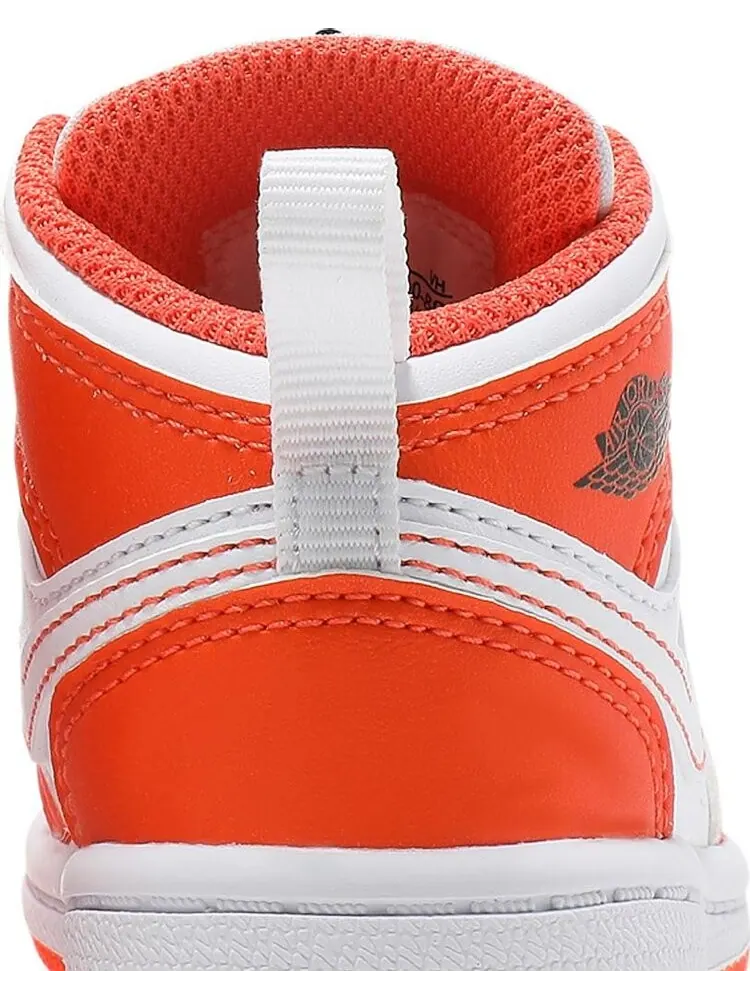 Кроссовки Air Jordan 1 Mid SE TD Electro Orange — изображение 7 из 8, оранжевый