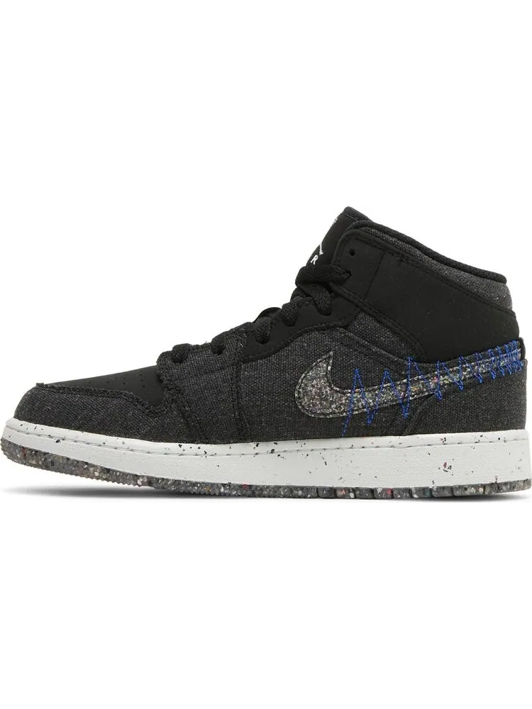 Кроссовки Air Jordan 1 Mid SE GS Crater — изображение 3 из 8, черный