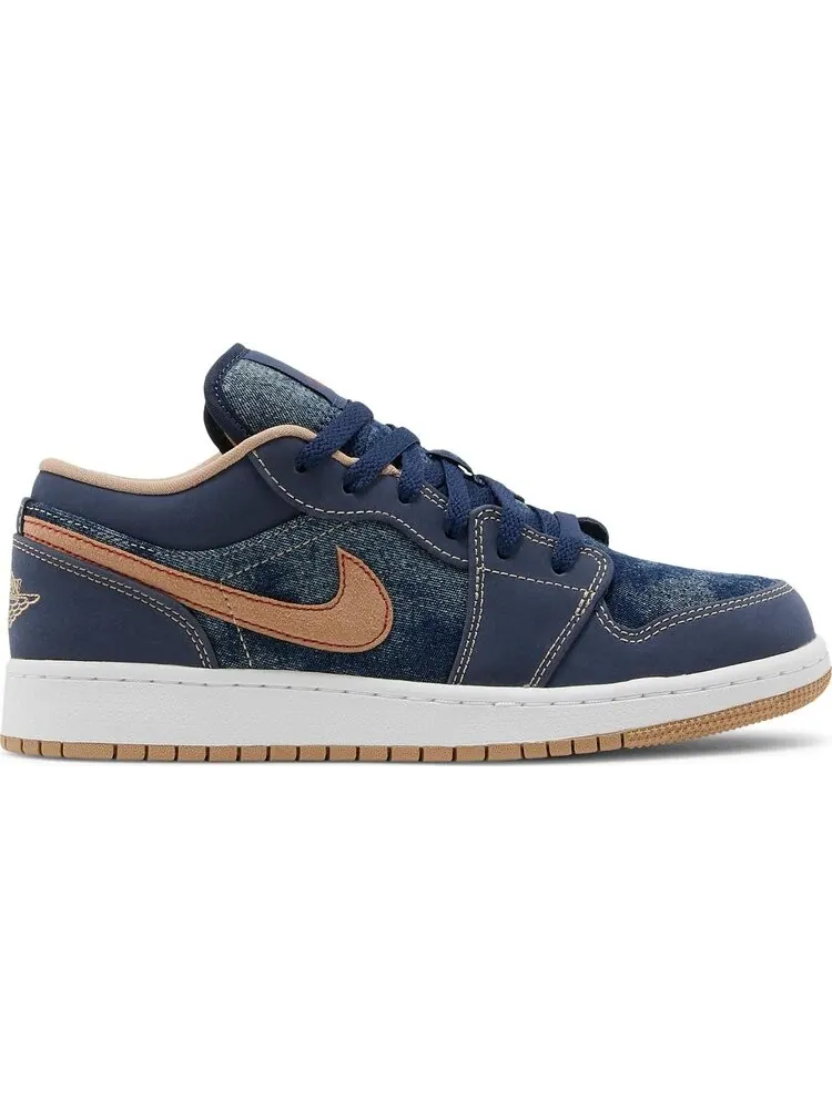 Кроссовки Air Jordan 1 Low SE GS Denim — изображение 1 из 8, синий