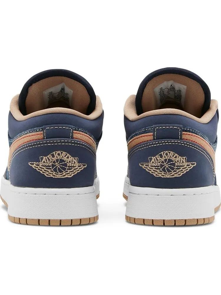 Кроссовки Air Jordan 1 Low SE GS Denim — изображение 6 из 8, синий