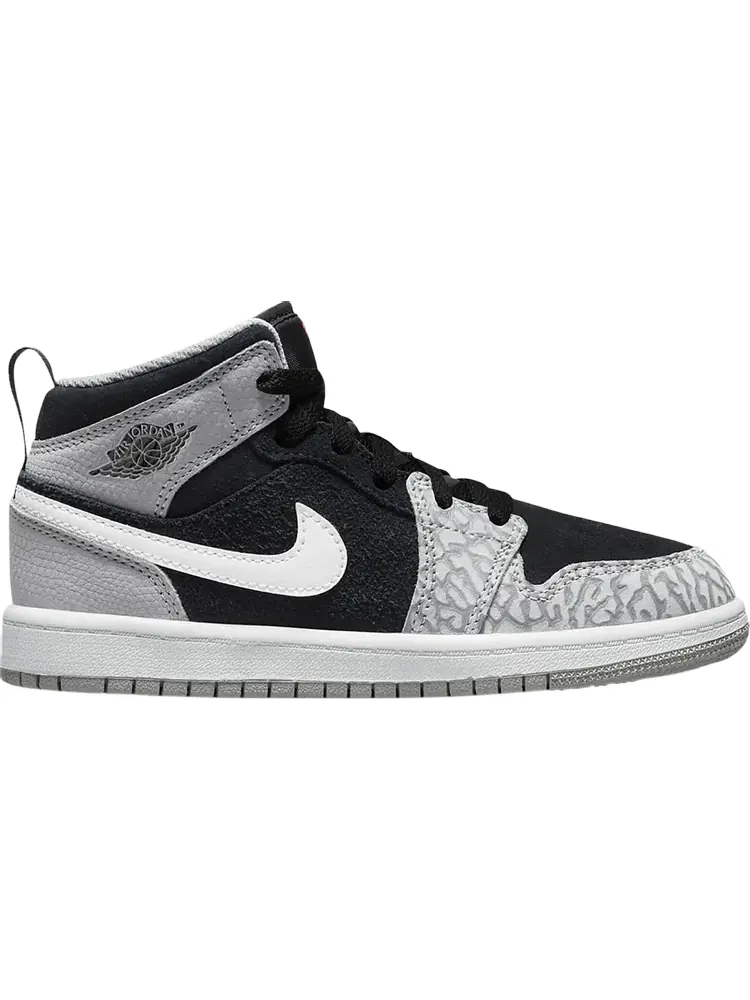 Кроссовки Air Jordan 1 Mid SE PS Elephant Toe — изображение 1 из 1, серый