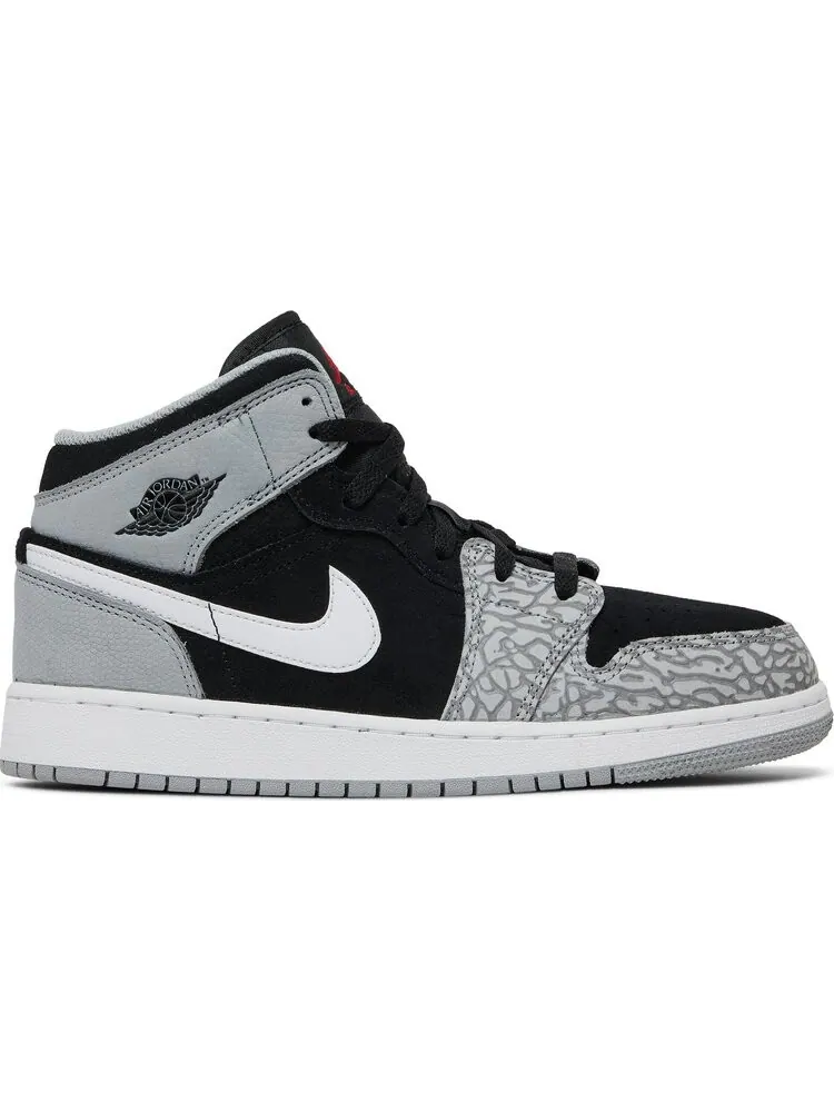 Кроссовки Air Jordan 1 Mid SE GS Elephant Toe — изображение 1 из 8, серый