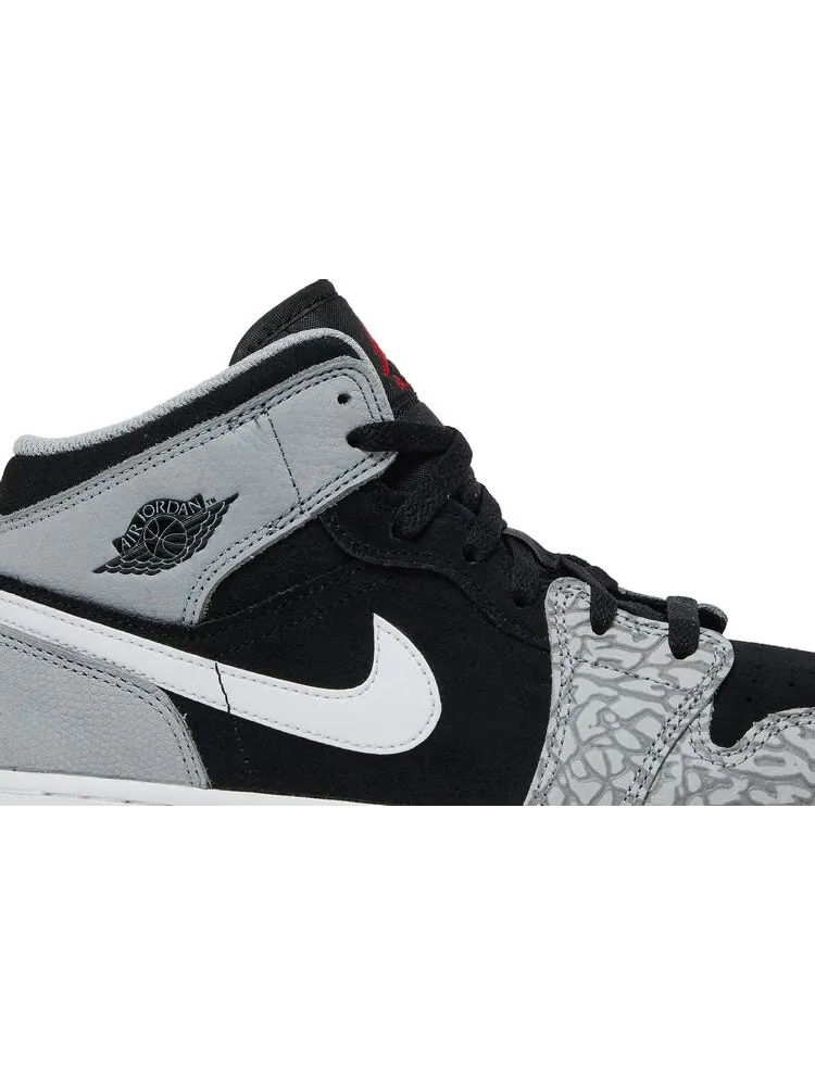 Кроссовки Air Jordan 1 Mid SE GS Elephant Toe — изображение 2 из 8, серый