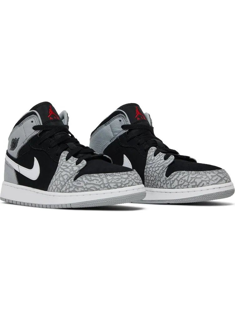 Кроссовки Air Jordan 1 Mid SE GS Elephant Toe — изображение 8 из 8, серый