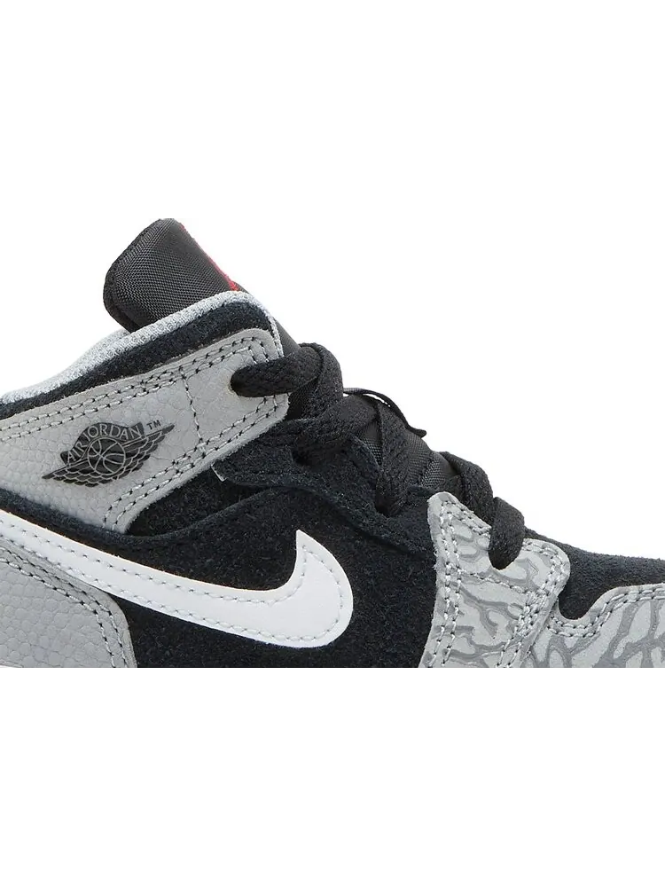 Кроссовки Air Jordan 1 Mid SE TD Elephant Toe — изображение 2 из 8, серый