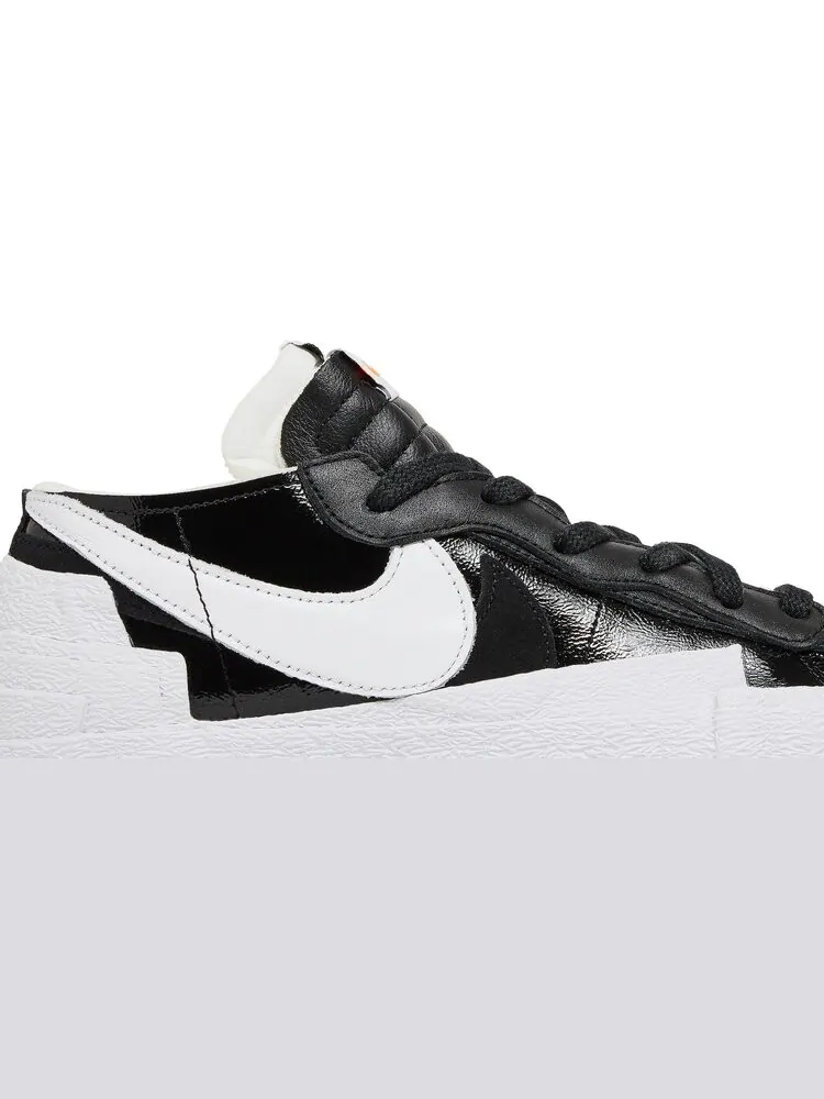 Кроссовки Nike x sacai Blazer Low «Black Patent» — изображение 2 из 11, черный