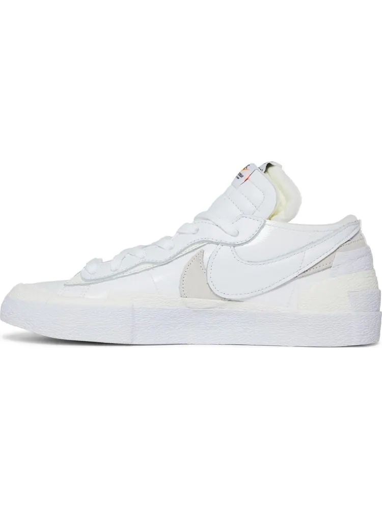 Кроссовки Nike x sacai Blazer Low 'White Patent' — изображение 3 из 11, белый